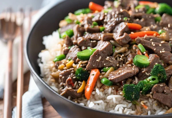 beef stir fry rice