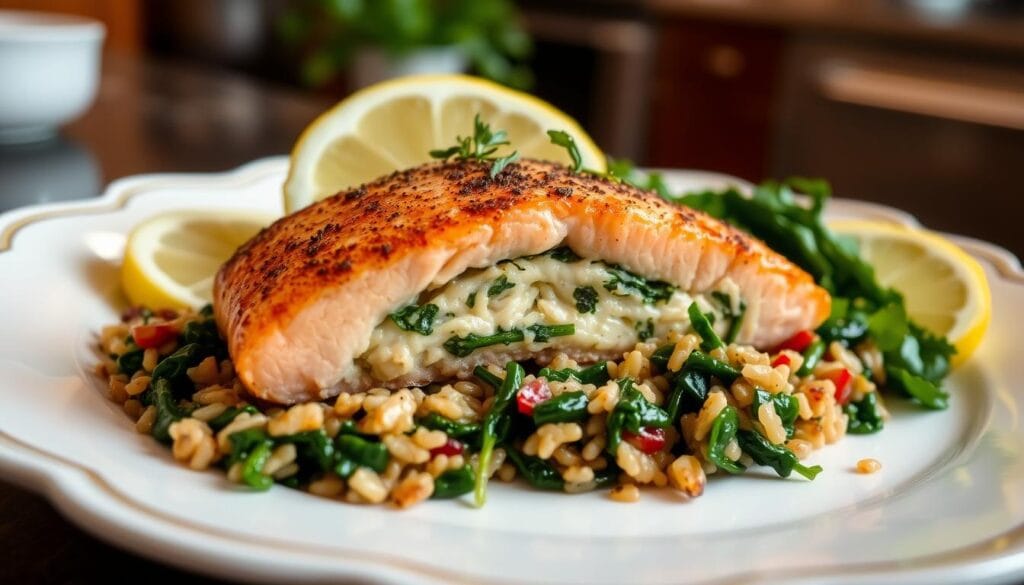 stuffed salmon recipe