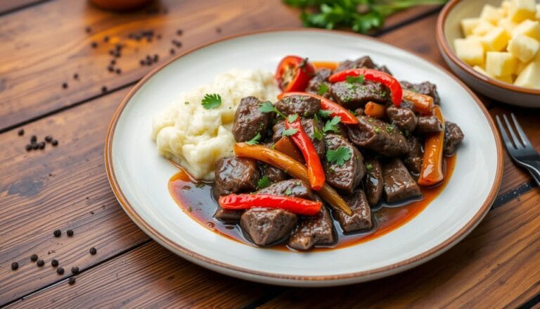 Pepper Steak Recipe with Gravy