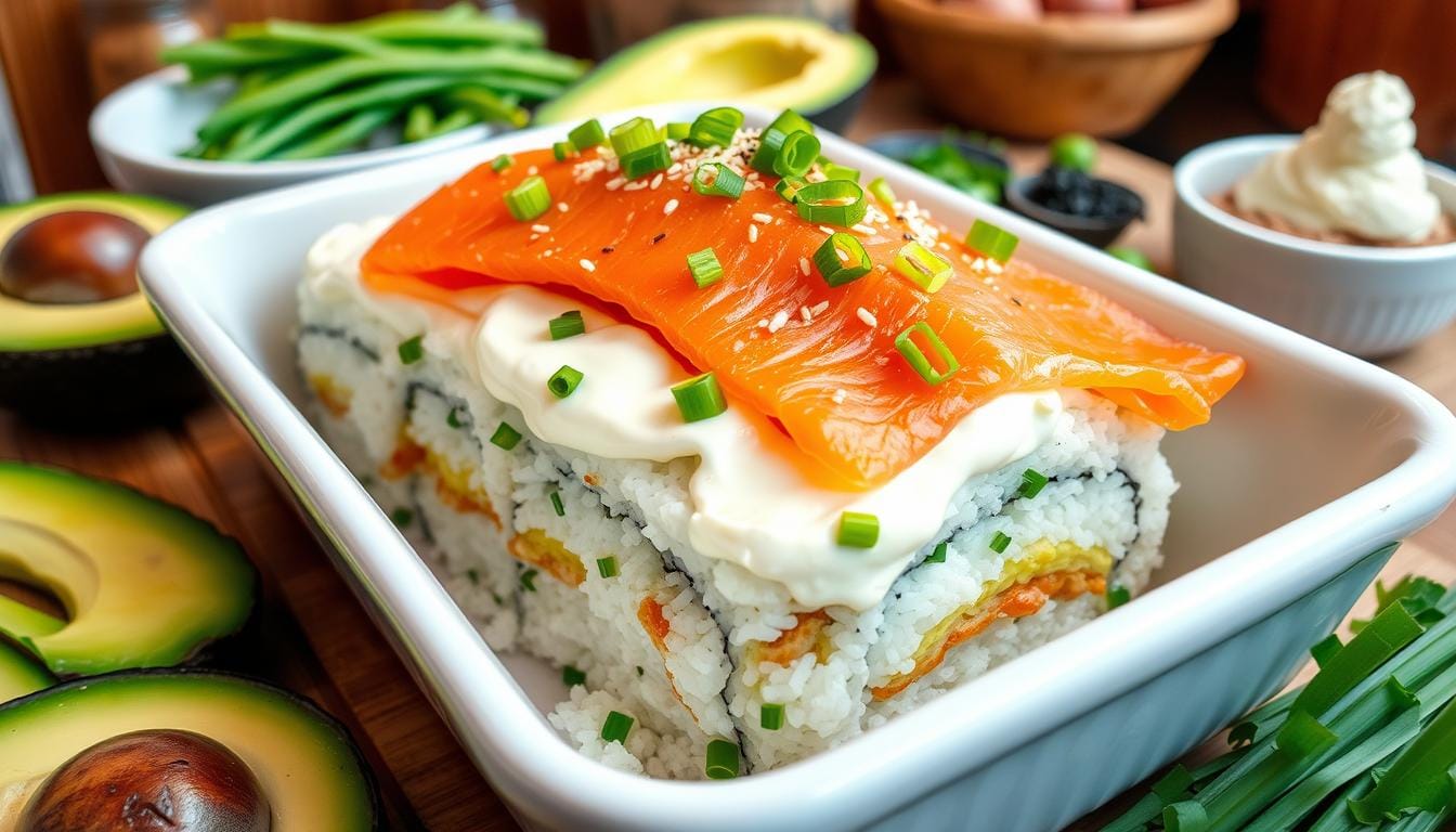 Sushi Bake Recipe with Salmon