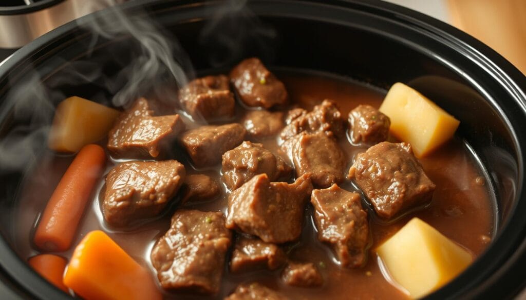 tender cubed steak in slow cooker